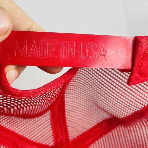 Lee Sapp Bros Enterprises Mesh Snapback Trucker Hat Cap VTG Big Red Country NE - Picture 7 of 11